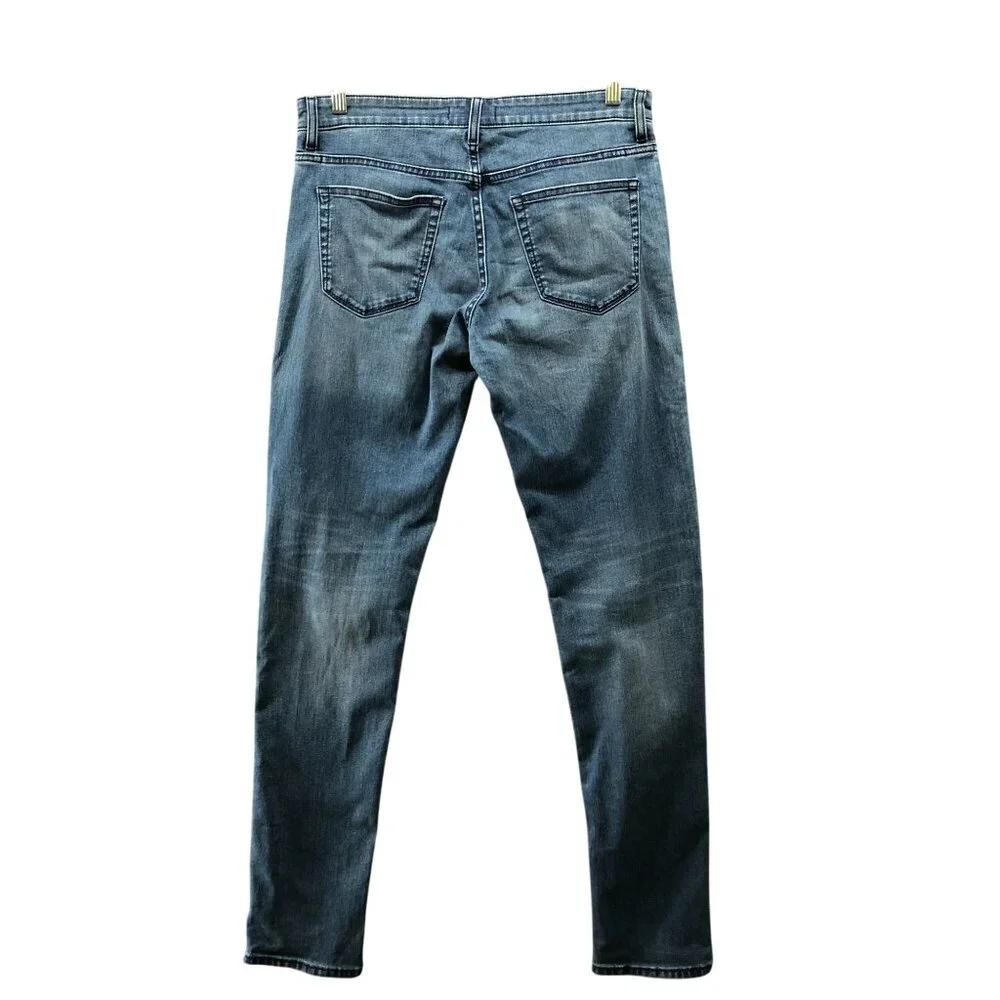Uniqlo‎ Soft Denim Skinny Jean Mens 30x34 (30x33) Blue Stretch Medium Wash